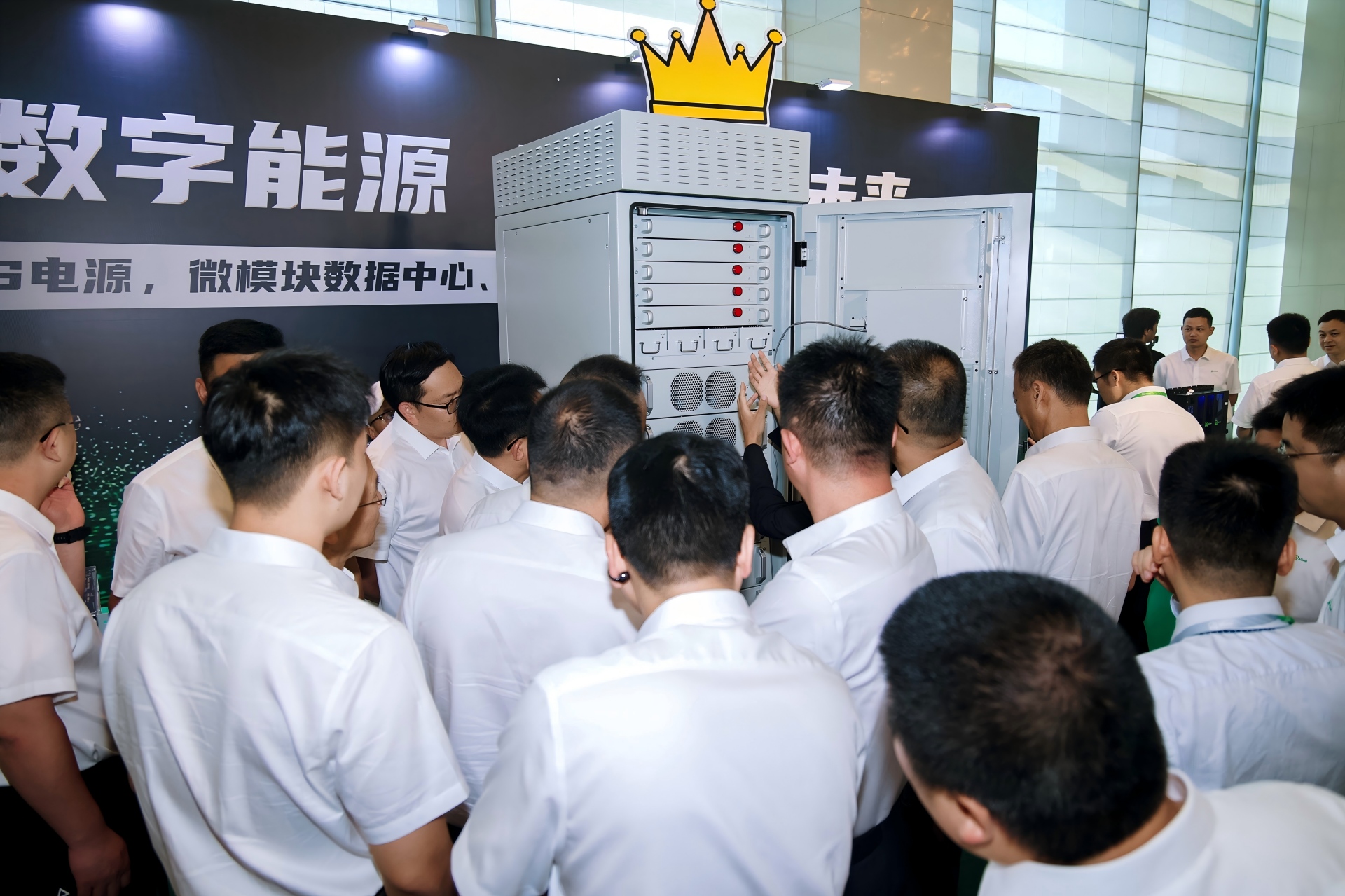 ACwatt Power team discussing industrial power solutions with customers
