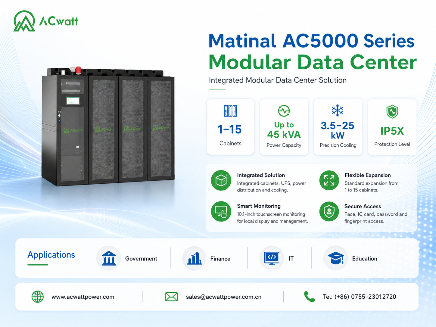ACwatt Matinal AC5000 Series Modular Data Center product overview