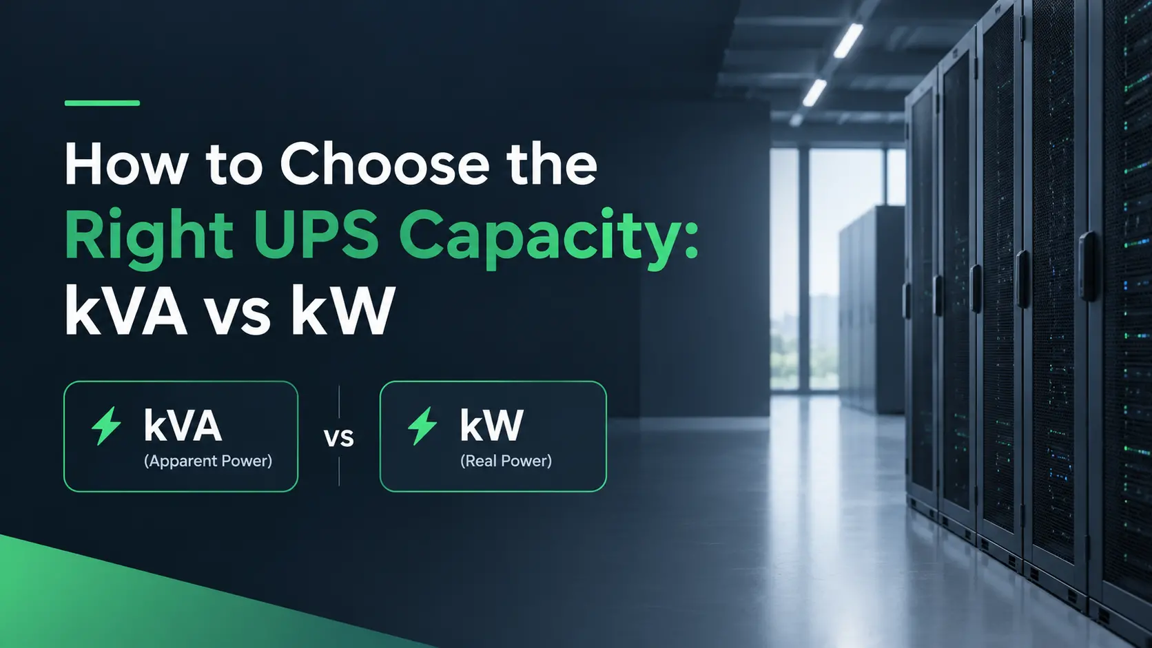 How to Choose the Right UPS Capacity: kVA vs kW